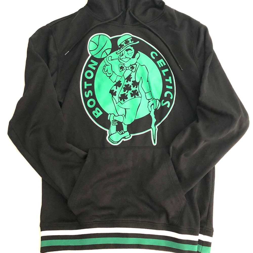 Boston Celtics hoodie sweatshirt.